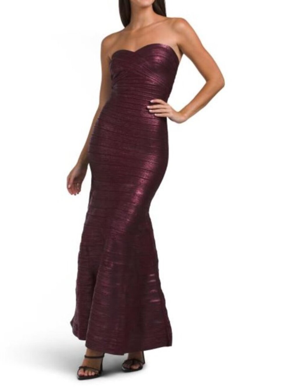 HERVE LEGER The Metallic Sara Gown